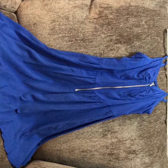 Blue h and m zip dress. Size xs - Picture 2 of 3